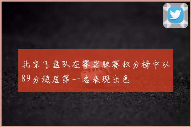 北京飞盘队在攀岩联赛积分榜中以89分稳居第一名表现出色