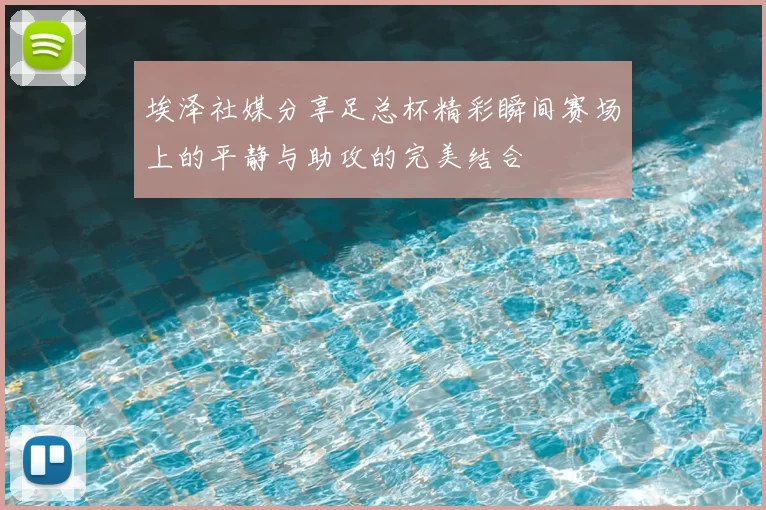 埃泽社媒分享足总杯精彩瞬间赛场上的平静与助攻的完美结合